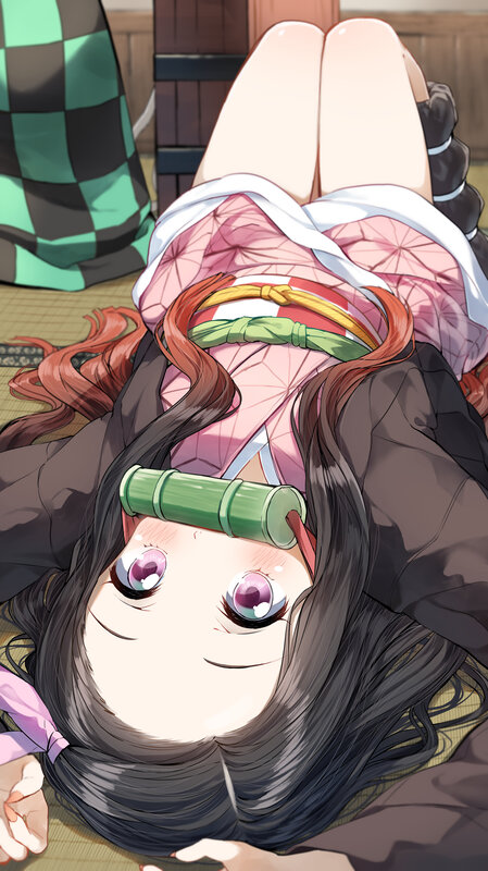 Girl Lying on Floor — Black