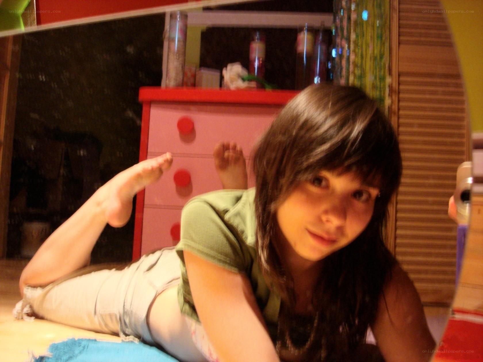 girl lying on floor