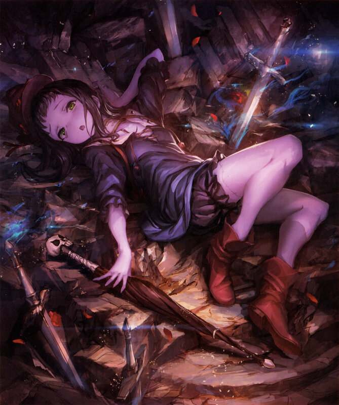 Girl Lying on Rubble