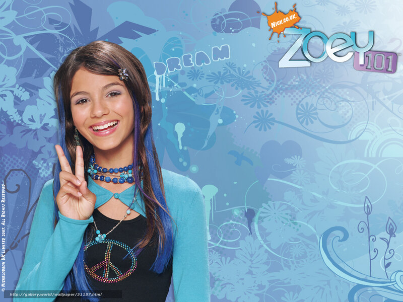 Girl Making Peace Sign — Blue