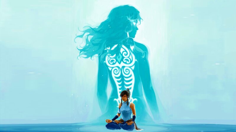 Girl Meditating in Water