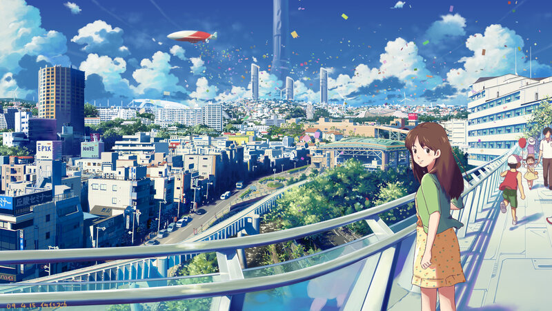 Girl on a Bridge — Blue