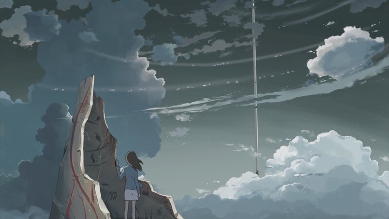 girl on a cliff at dusk