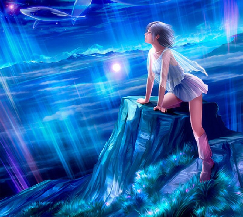 Girl on a Cliff