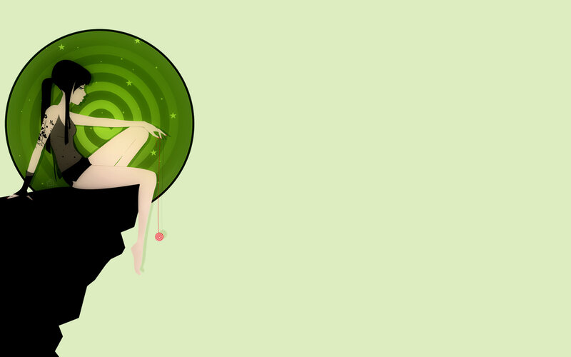 girl on a cliff with yoyo
