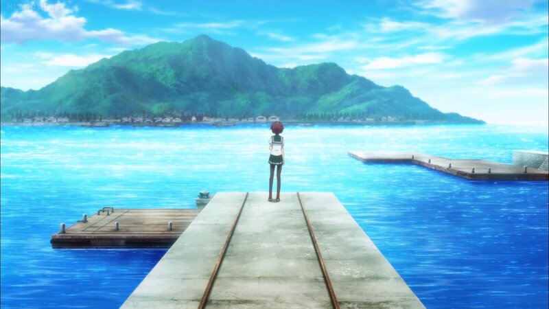 Girl on a Pier — Blue