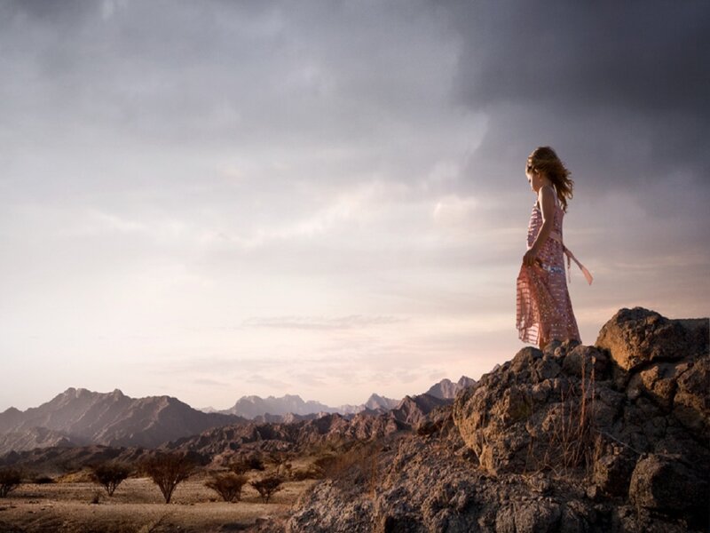 Girl on a Rock