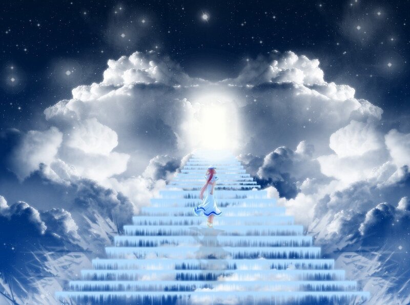 Girl on a Staircase