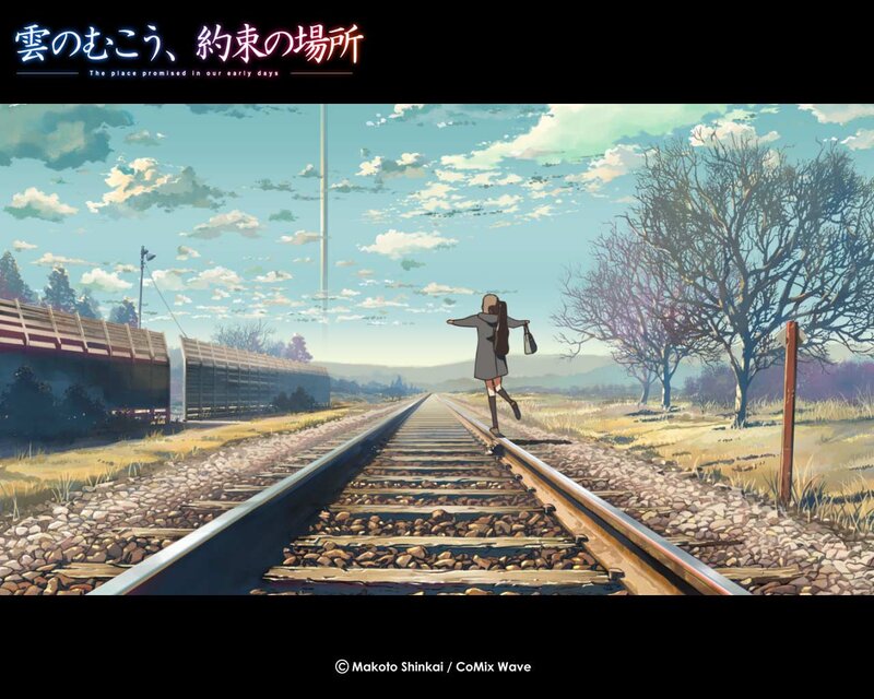 Girl on a train track
