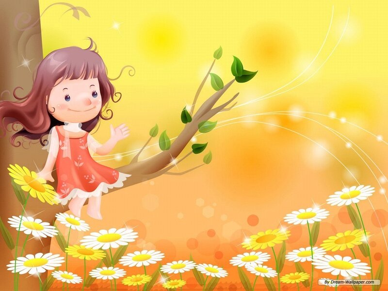 Girl on a tree branch