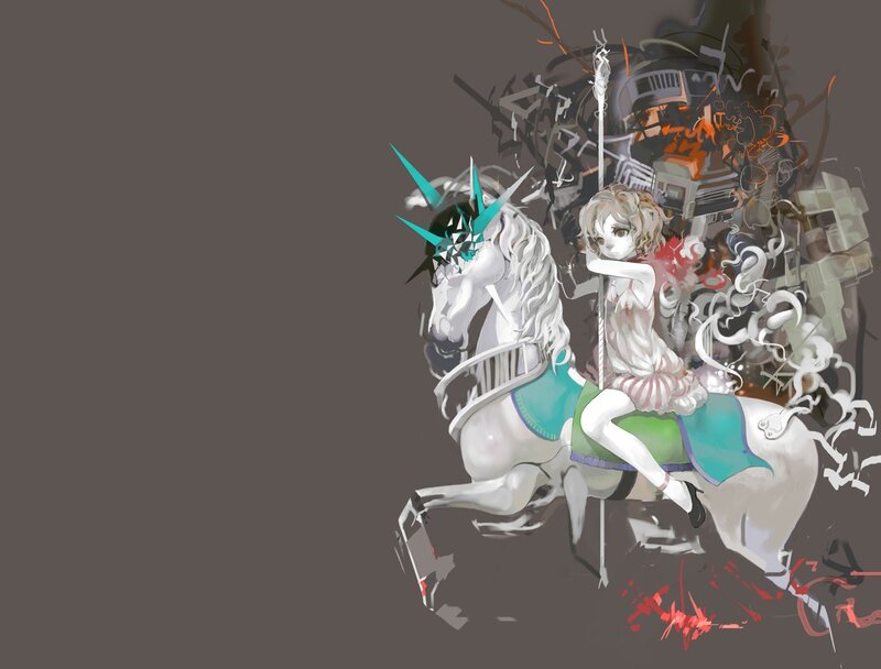 Girl on a White Horse — Gray