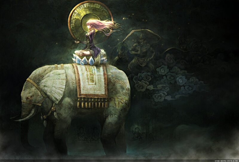Girl on an Elephant