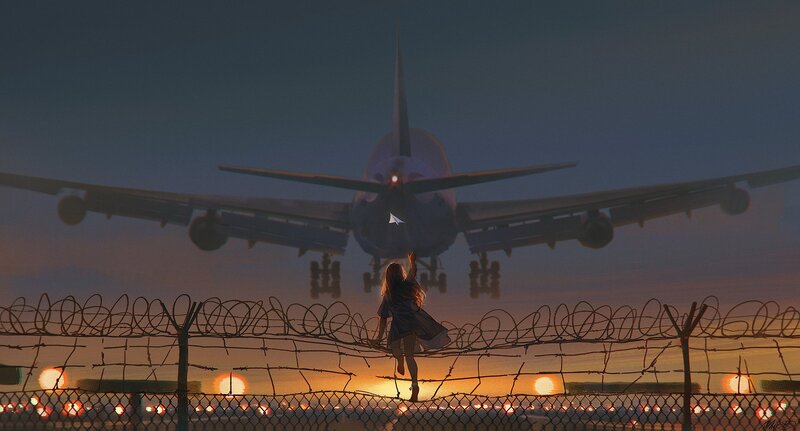 Girl on Barbed Wire Fence