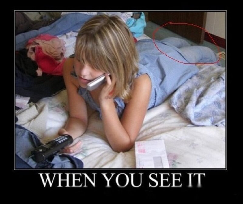 Girl on Bed with Phone