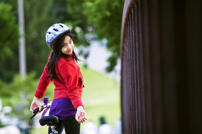 Girl on Bicycle