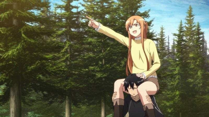 Girl on Boy's Back — Green