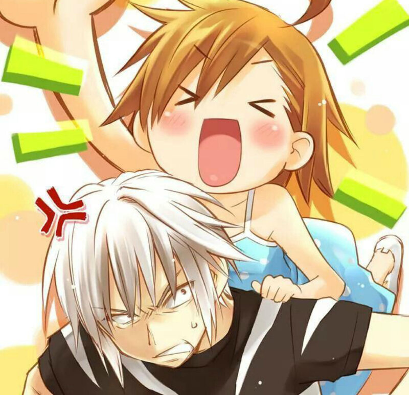Girl on Boy's Back — Yellow