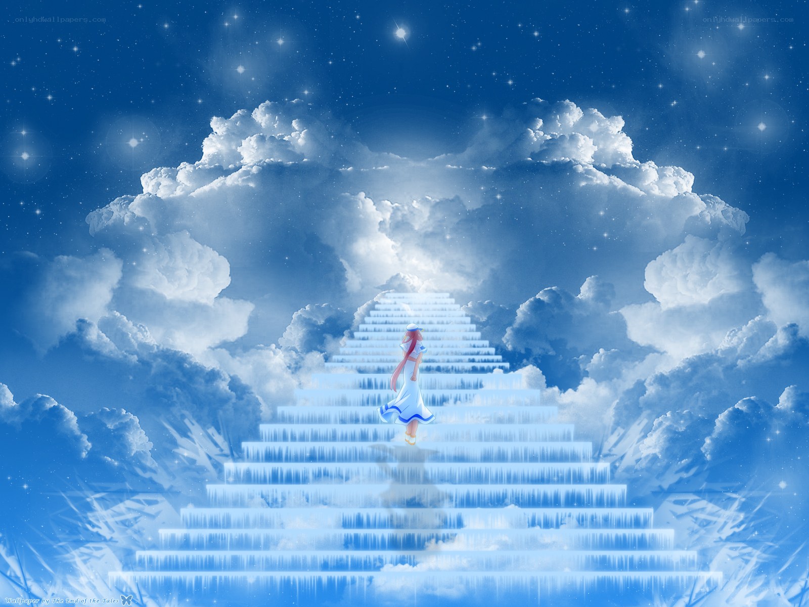 girl on celestial staircase