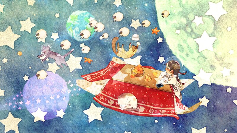Girl on Flying Carpet