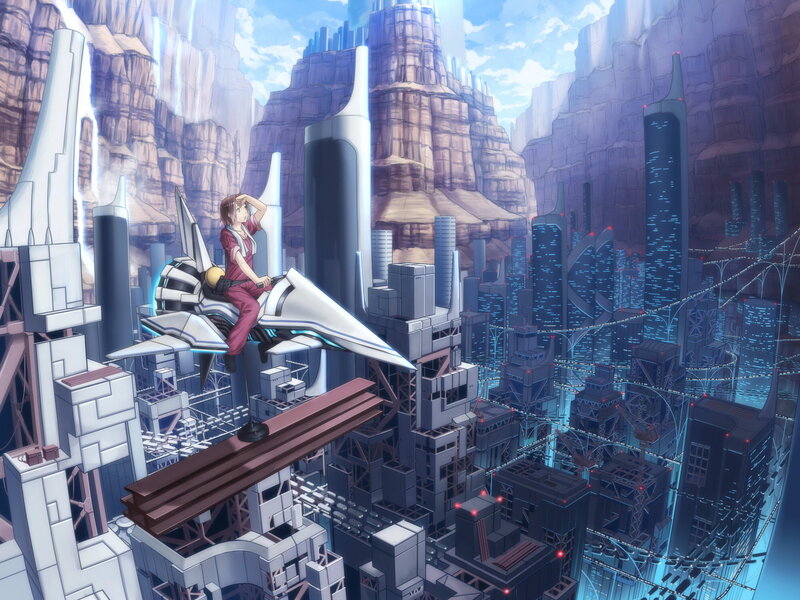 Girl on Futuristic Vehicle
