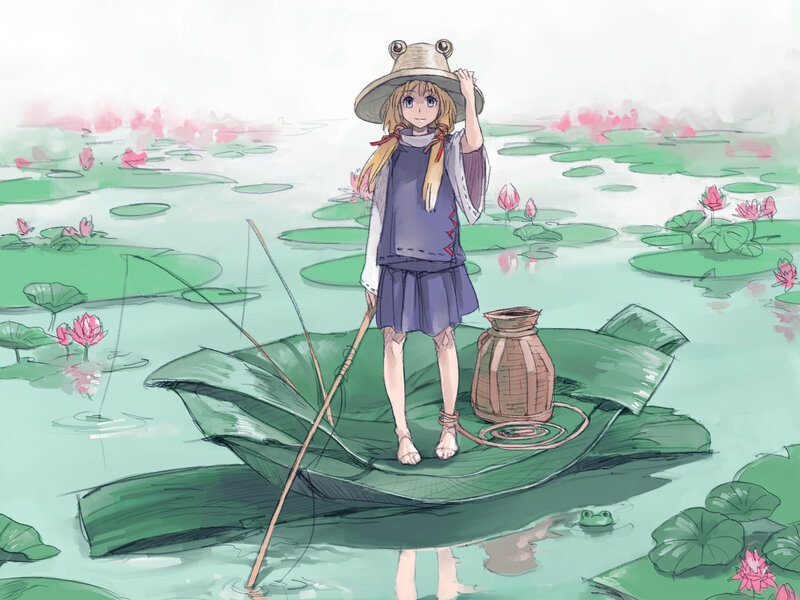 Girl on Lily Pad Boat
