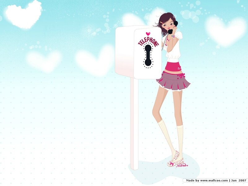 girl on phone booth