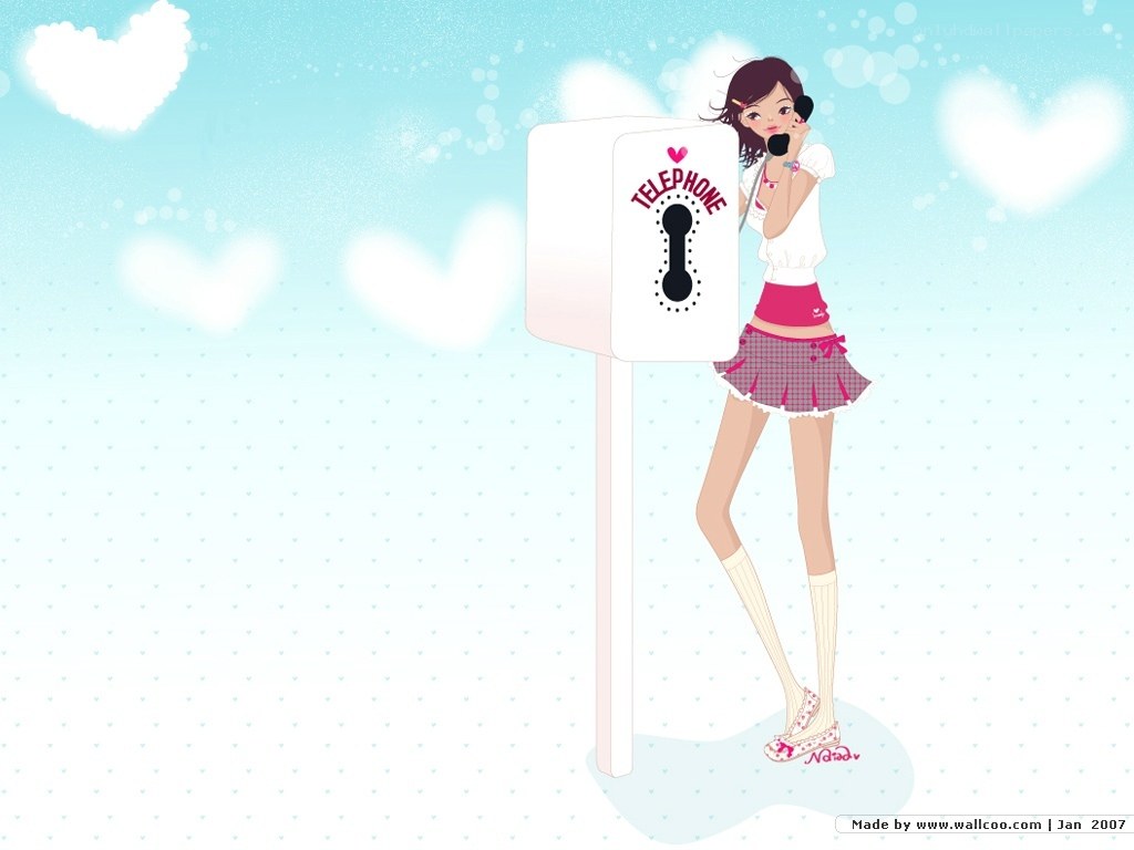 girl on phone booth