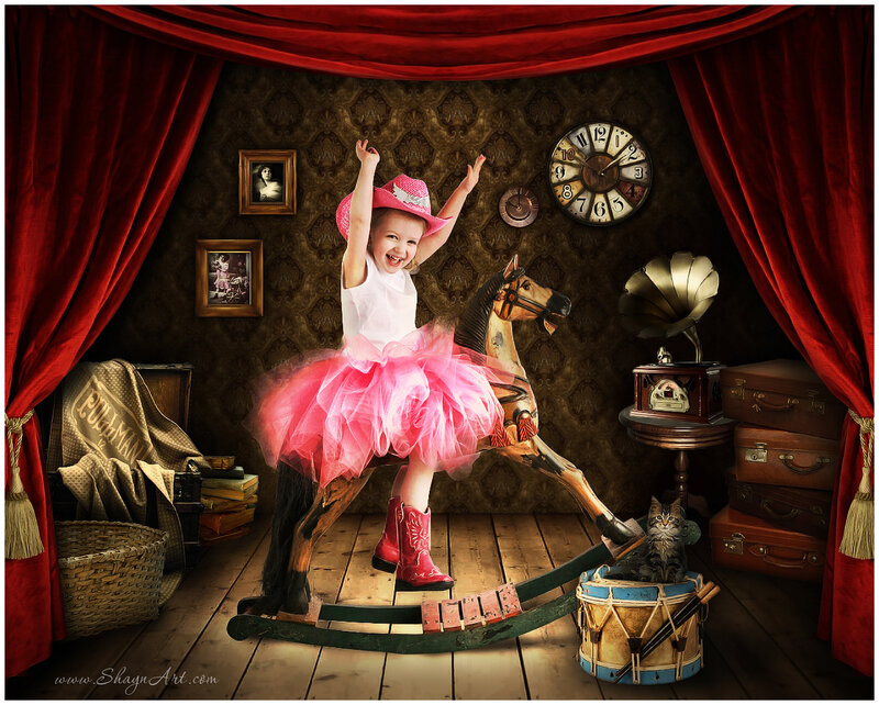 Girl on Rocking Horse