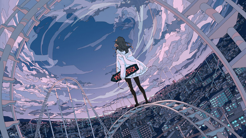 Girl on Roller Coaster