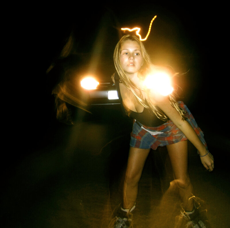 Girl on Roller Skates