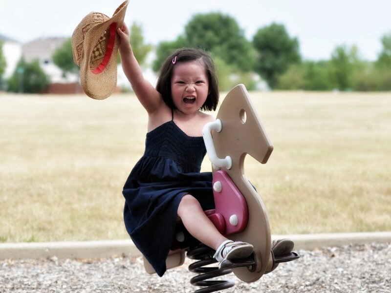 Girl on Spring Rider