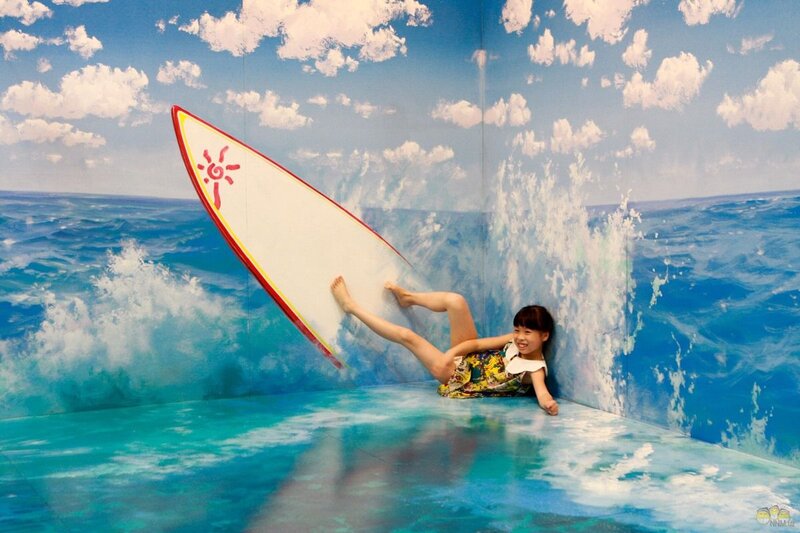 Girl on Surfboard
