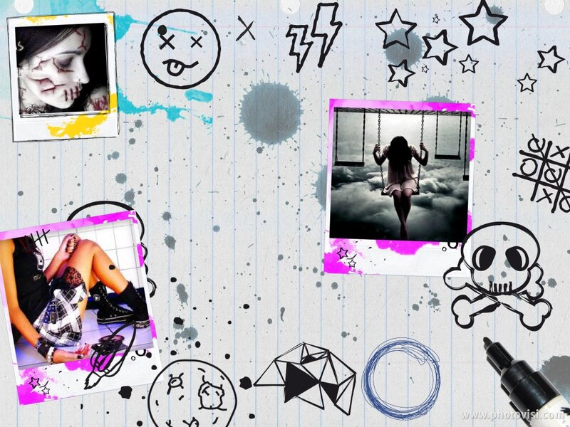 Girl on Swing in Clouds — White