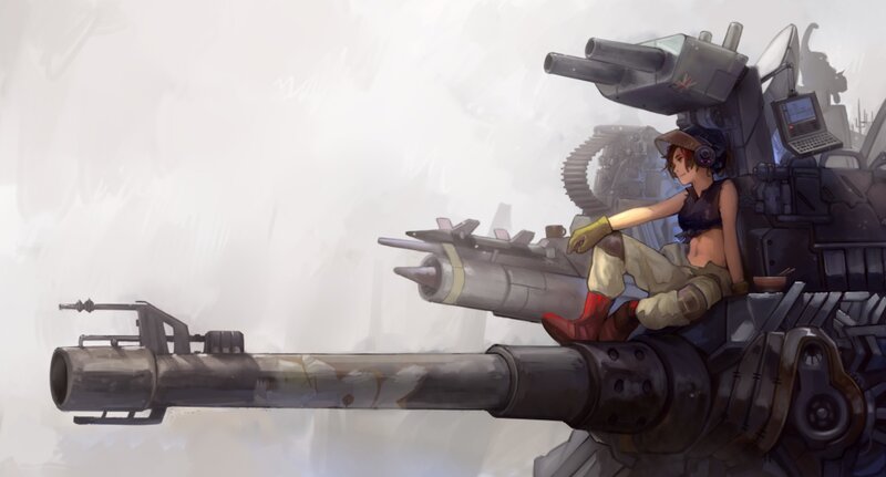Girl on Tank