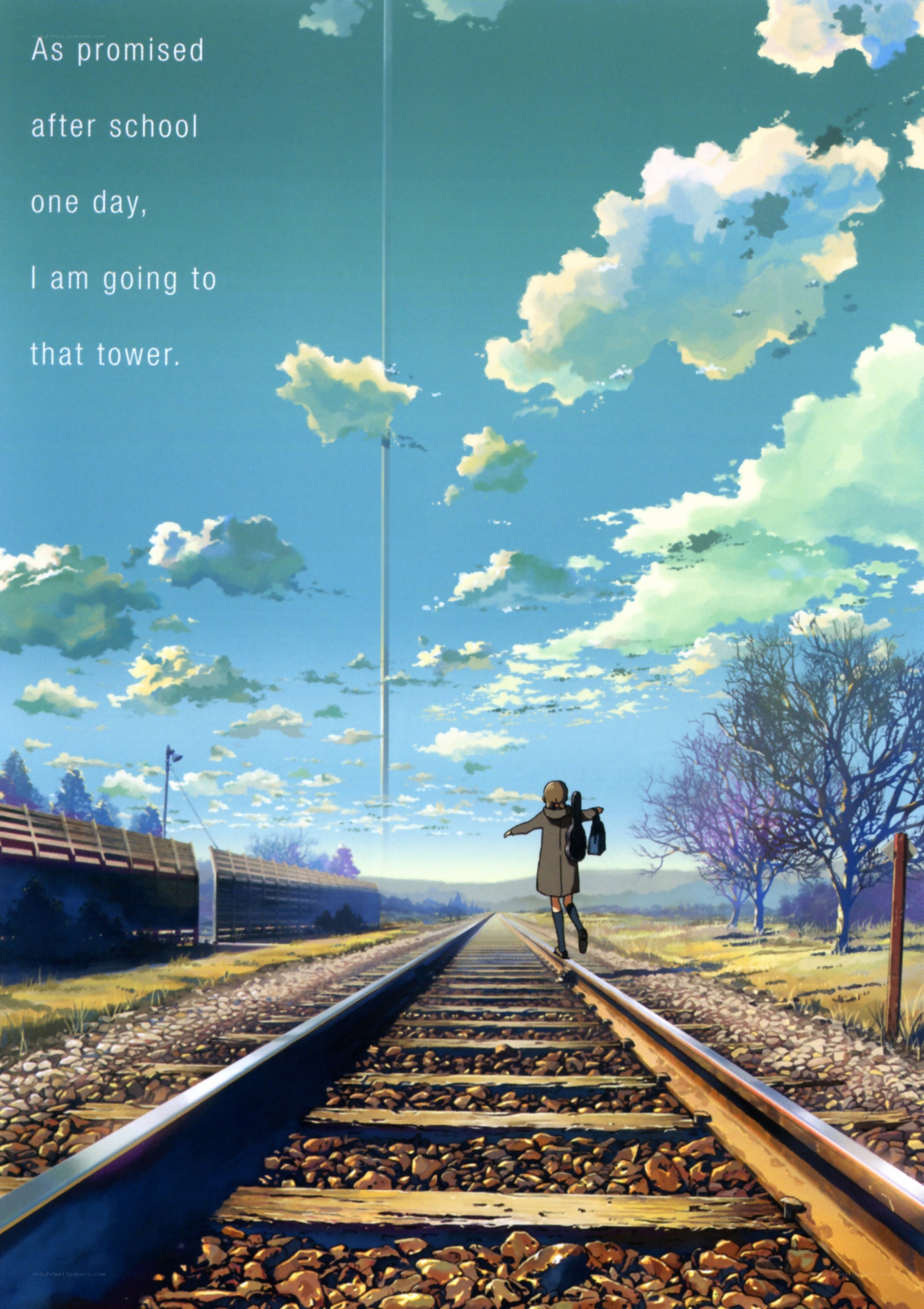 Girl on the train tracks