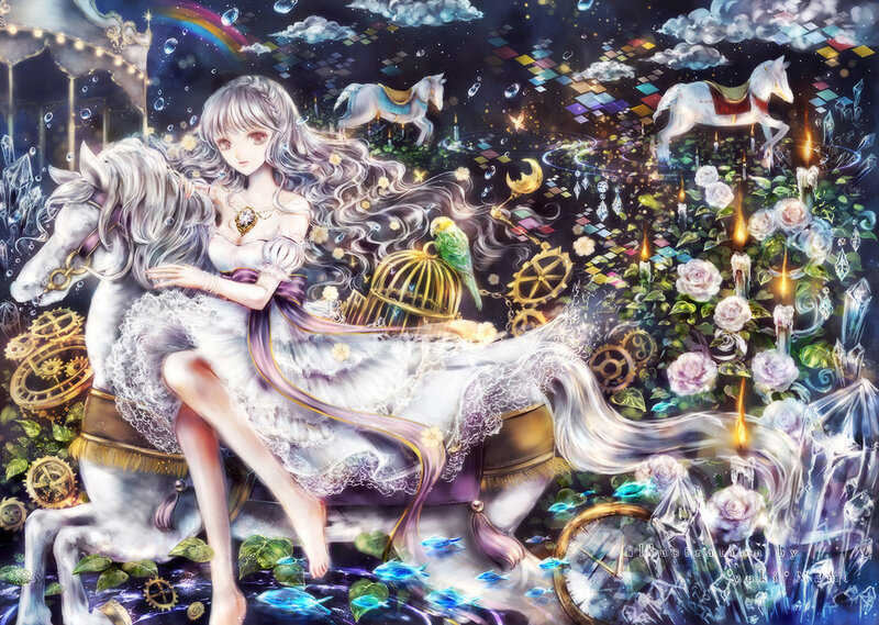 Girl on White Horse — Dreamy
