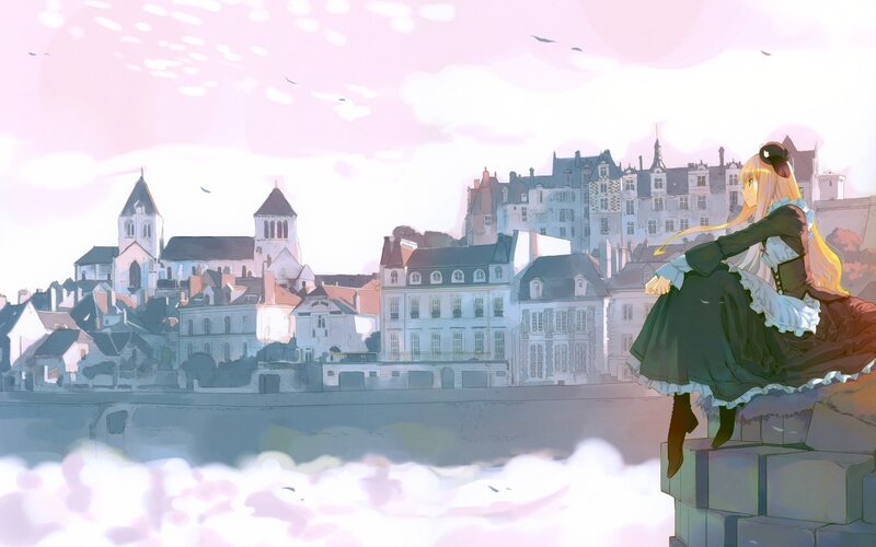 girl overlooking a city