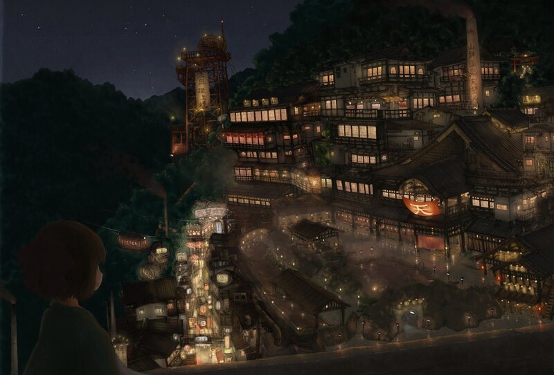 Girl Overlooking Town