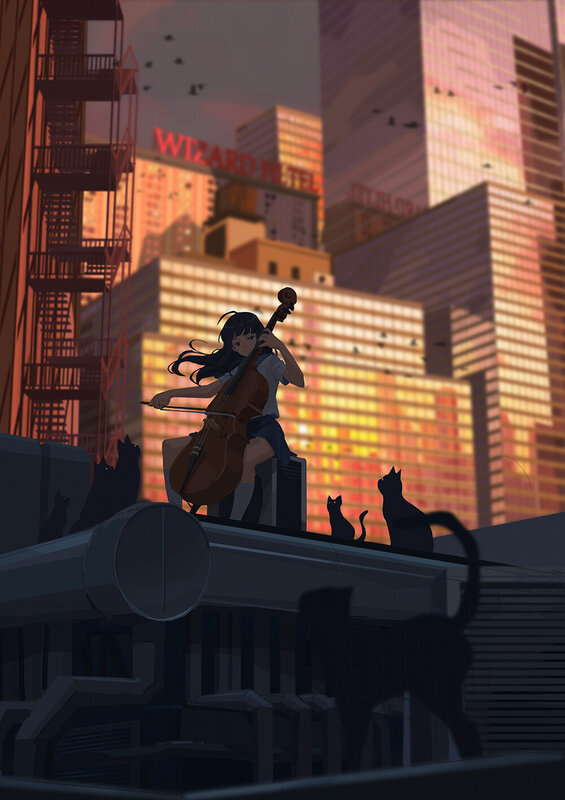 Girl Playing Cello