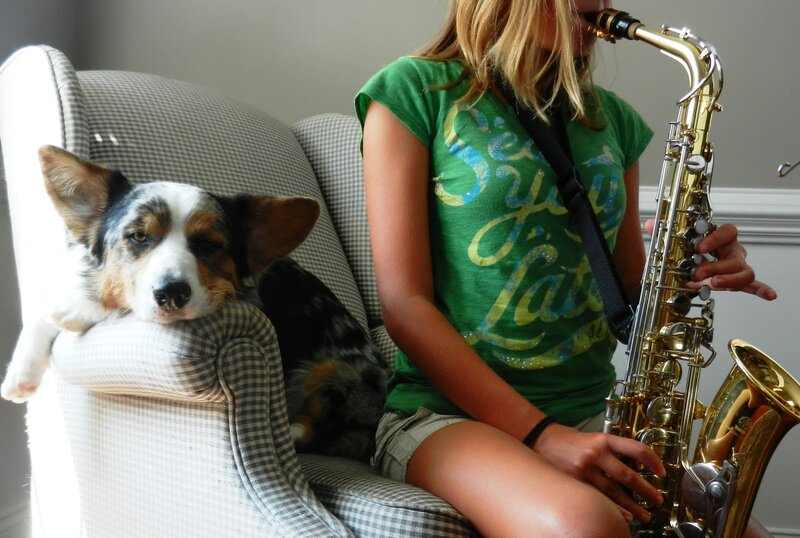 Girl Playing Saxophone