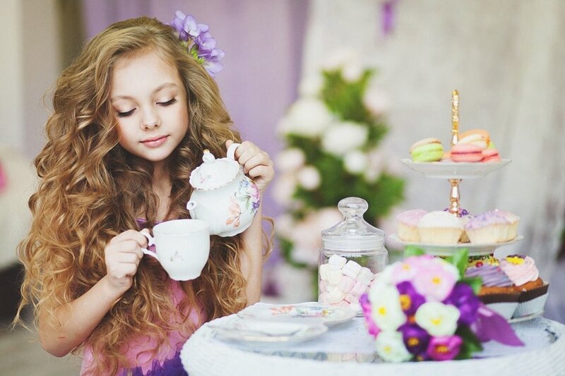 Girl Pouring Tea