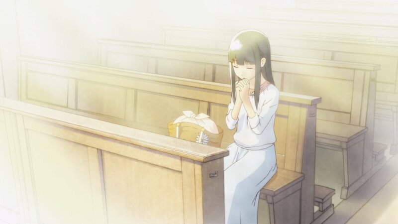 Girl Praying in Church