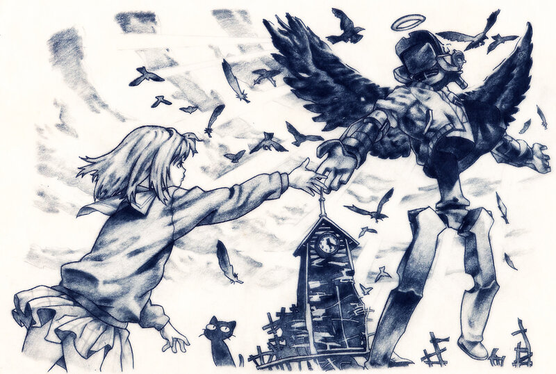 girl reaching for angelic figure