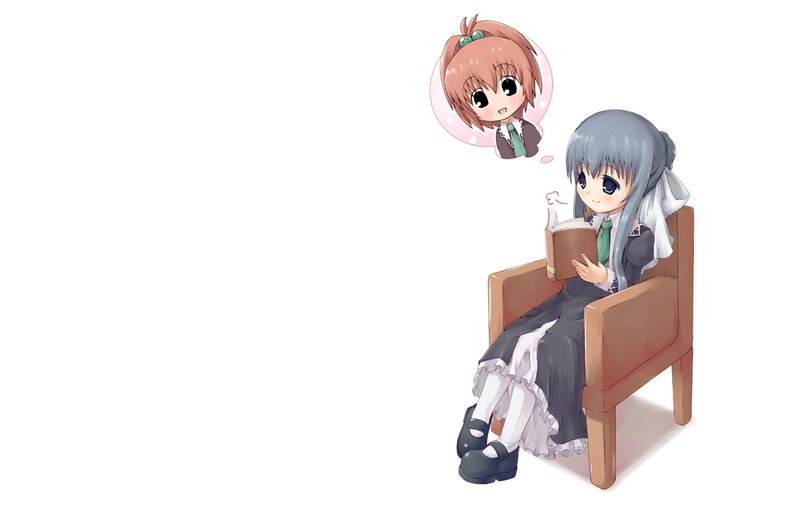 Girl Reading Book — Gray