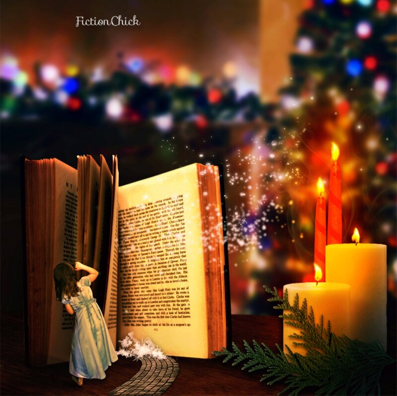 Girl Reading Book — Green, Magical