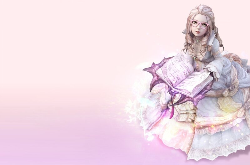 Girl Reading Book — Pink, Serene, Digital Art