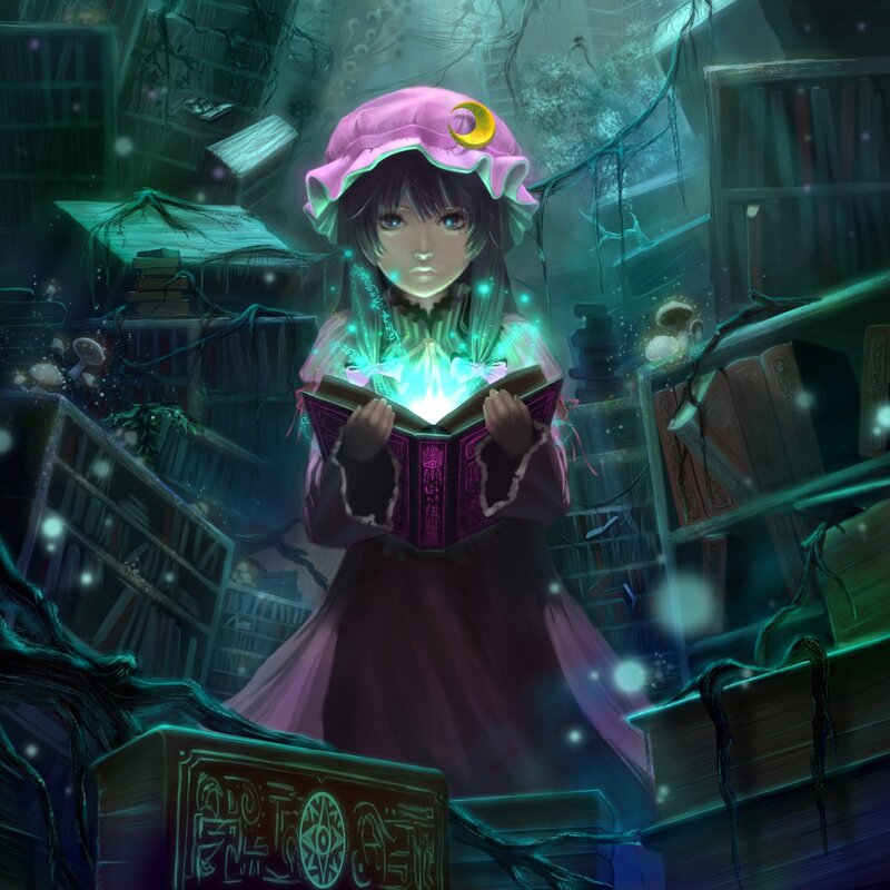 Girl Reading Book — Purple, Mysterious