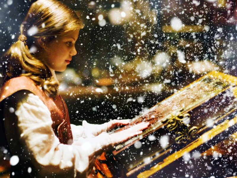 Girl Reading Book — White, Magical