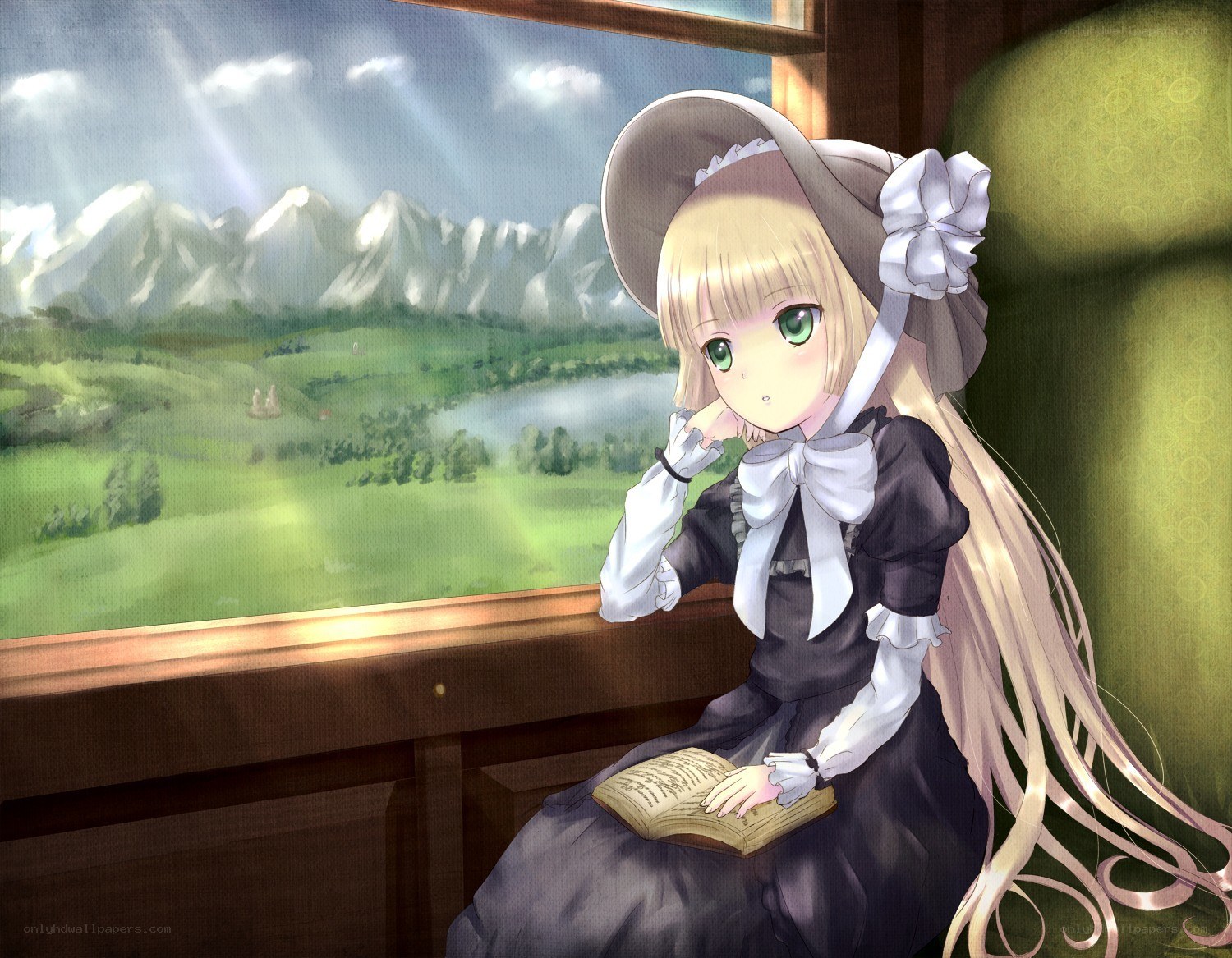 girl reading by the window