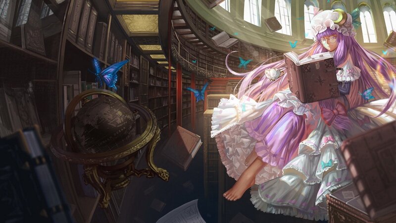girl reading in a library